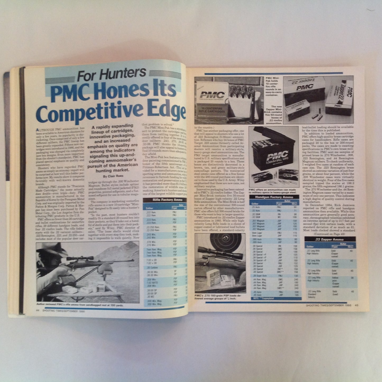 Vintage Sep 1986 Shooting Times Magazine Rifle/Handgun Hunting '86 Hunters' Alltime Greatest Rifles and Calibers