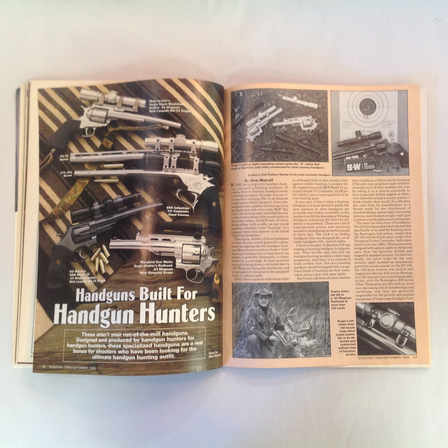 Vintage Sep 1986 Shooting Times Magazine Rifle/Handgun Hunting '86 Hunters' Alltime Greatest Rifles and Calibers