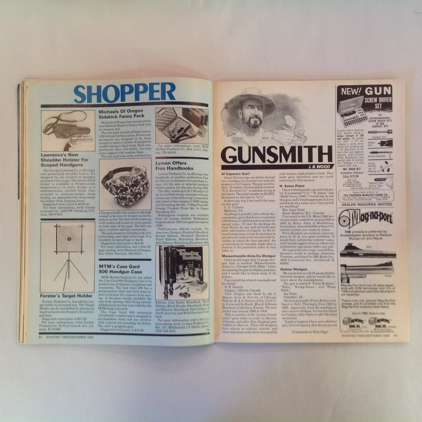 Vintage Sep 1986 Shooting Times Magazine Rifle/Handgun Hunting '86 Hunters' Alltime Greatest Rifles and Calibers
