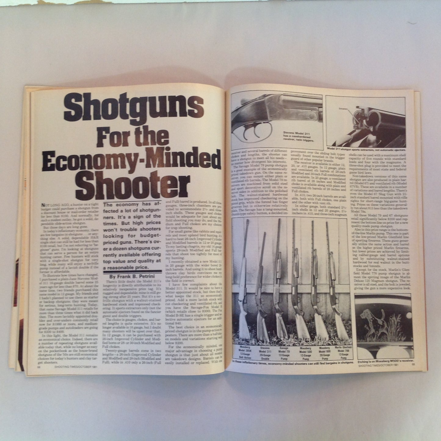 Vintage Oct 1981 Shooting Times Magazine Winchester's M70 Featherweight .357 Vs .44 6mm Vs .243 Handgunner's Bonus