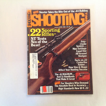 Vintage Jun 1981 Shooting Times Magazine .22 Sporting Rifles Six of the Best Polychoke System Facts on .22 Centerfire Ammo .44 Magnum
