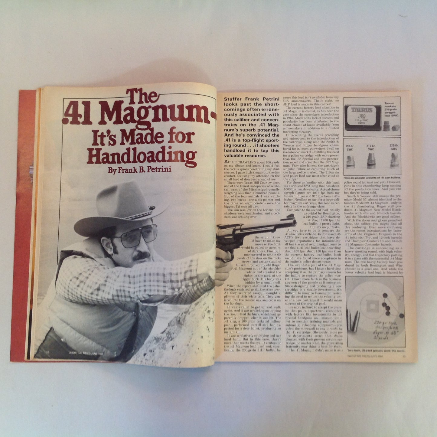 Vintage Jun 1981 Shooting Times Magazine .22 Sporting Rifles Six of the Best Polychoke System Facts on .22 Centerfire Ammo .44 Magnum