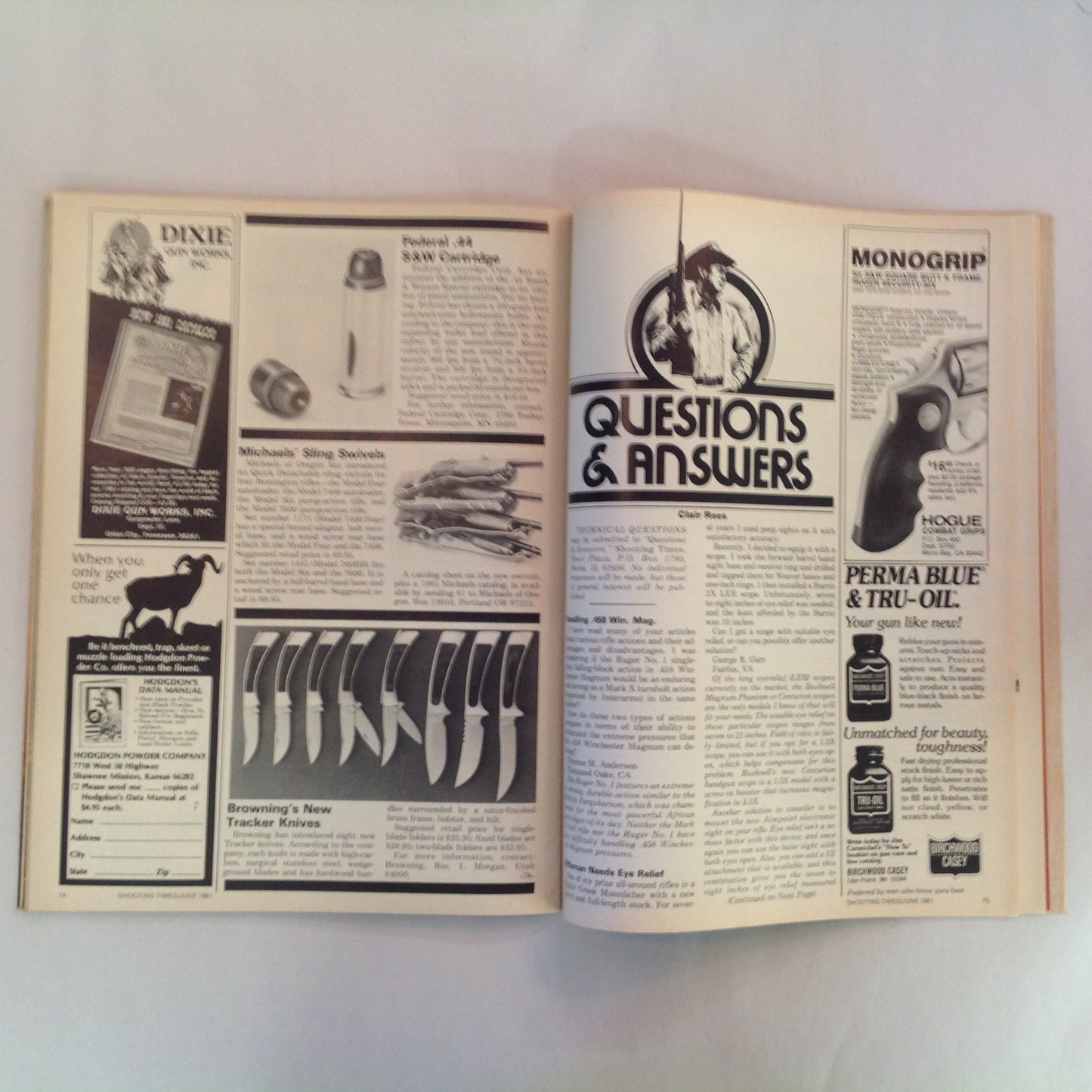 Vintage Jun 1981 Shooting Times Magazine .22 Sporting Rifles Six of the Best Polychoke System Facts on .22 Centerfire Ammo .44 Magnum