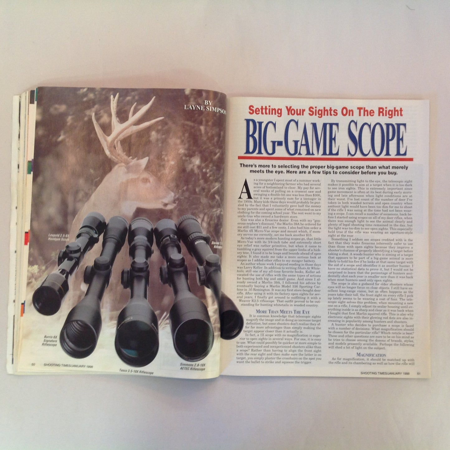Vintage Jan 1998 Shooting Times Magazine 20 New Guns for 1998 7 Gun Shootout Guns of the Texas Rangers Converting Your AR-15