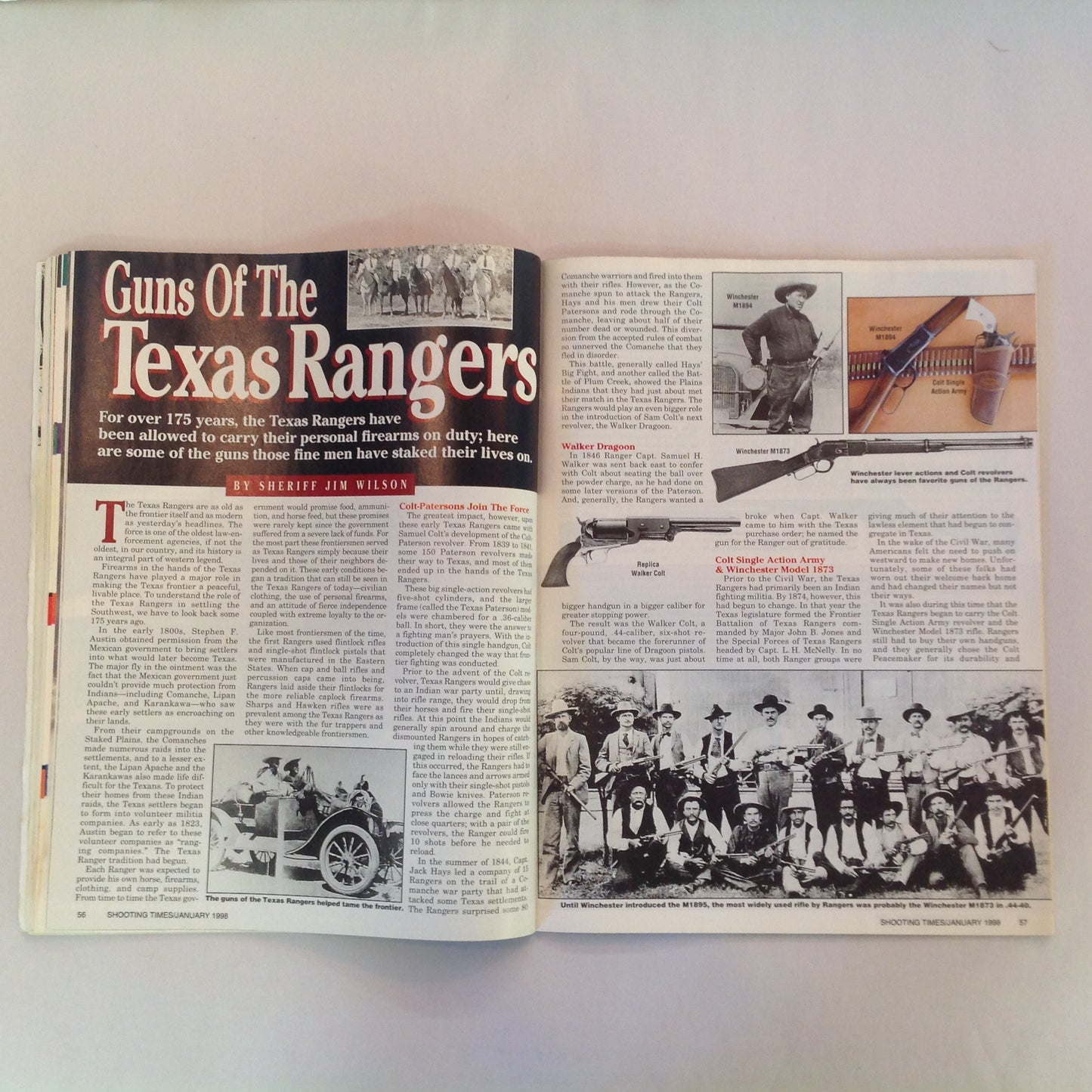 Vintage Jan 1998 Shooting Times Magazine 20 New Guns for 1998 7 Gun Shootout Guns of the Texas Rangers Converting Your AR-15