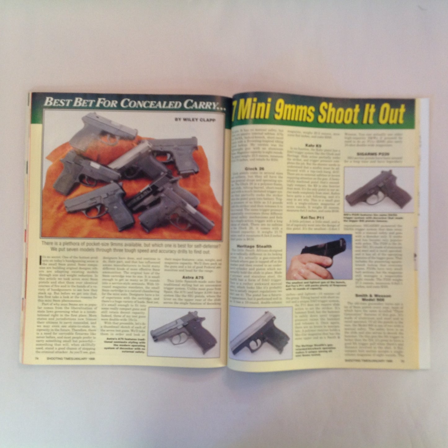 Vintage Jan 1998 Shooting Times Magazine 20 New Guns for 1998 7 Gun Shootout Guns of the Texas Rangers Converting Your AR-15