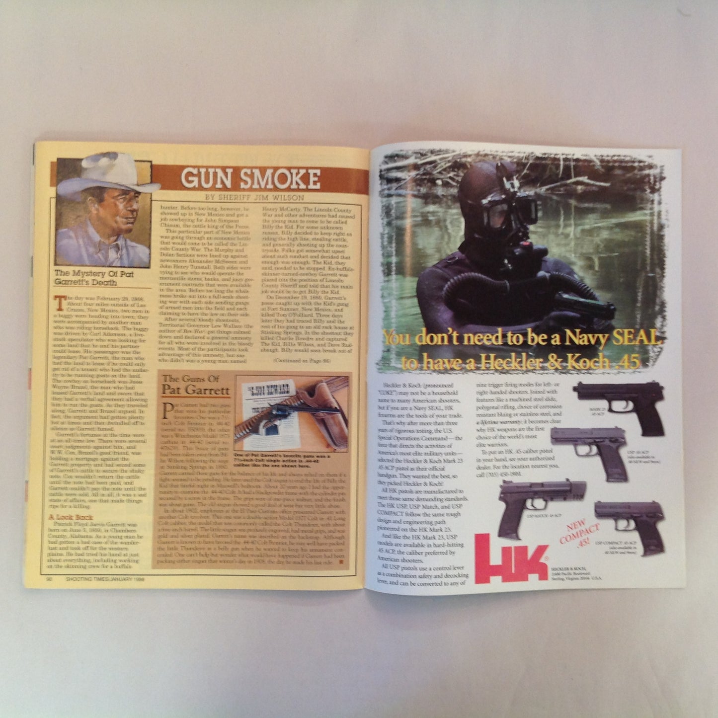 Vintage Jan 1998 Shooting Times Magazine 20 New Guns for 1998 7 Gun Shootout Guns of the Texas Rangers Converting Your AR-15