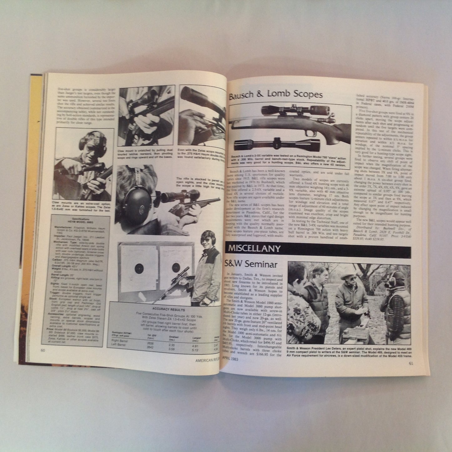 Vintage Apr 1983 American Rifleman Magazine America's Standard the .30-'06 NRA Open Letter Harlon Carter