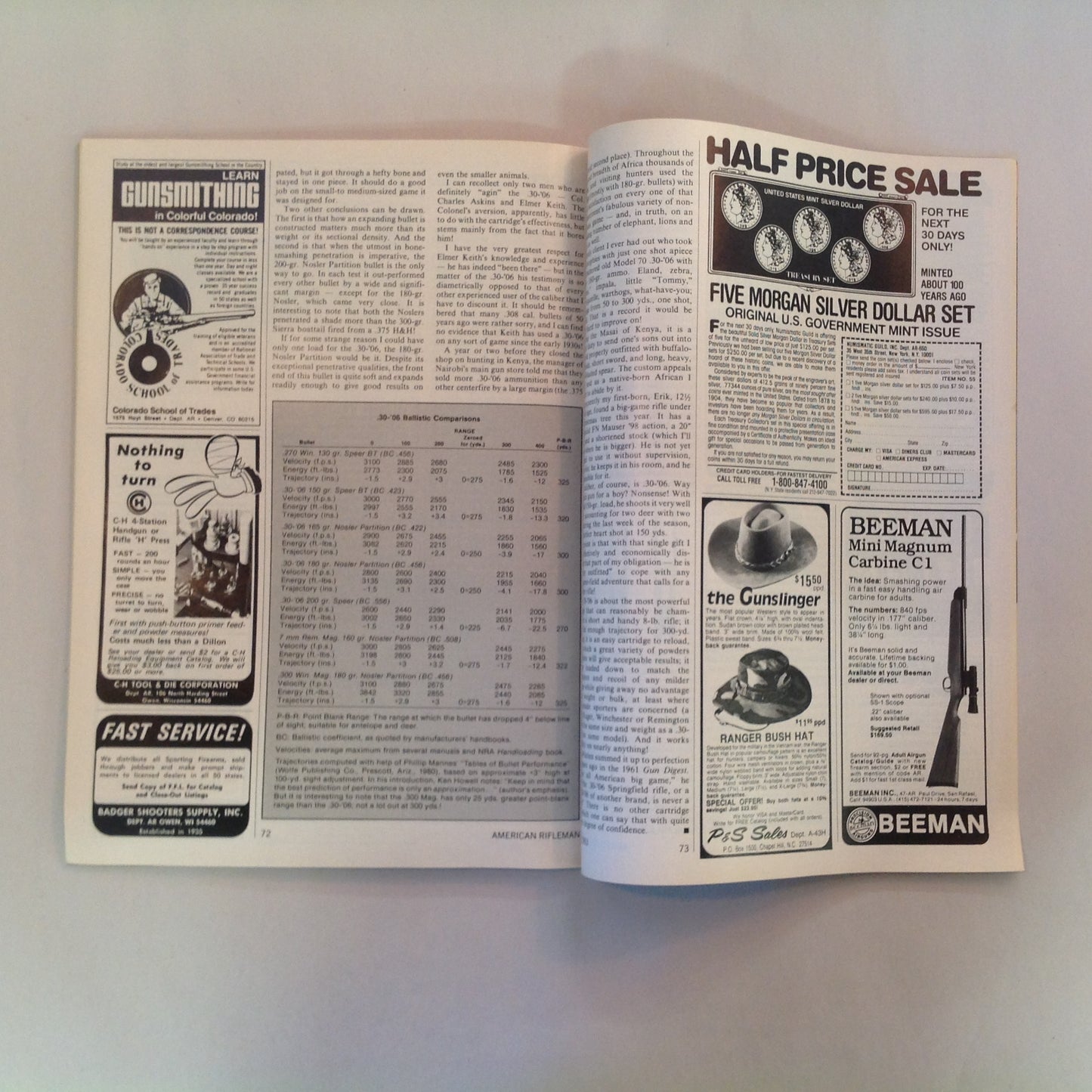Vintage Apr 1983 American Rifleman Magazine America's Standard the .30-'06 NRA Open Letter Harlon Carter