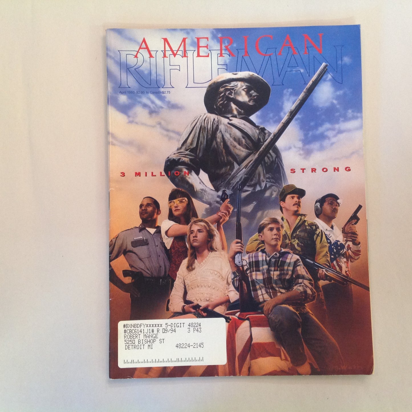 Vintage Apr 1993 American Rifleman Magazine 3 Million Strong NRA