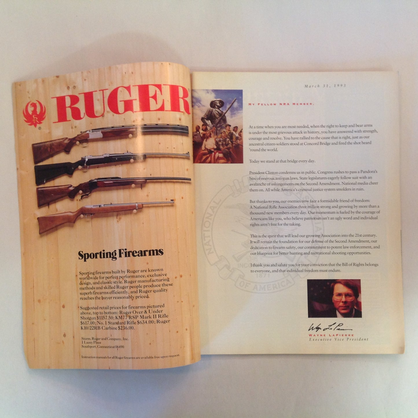 Vintage Apr 1993 American Rifleman Magazine 3 Million Strong NRA