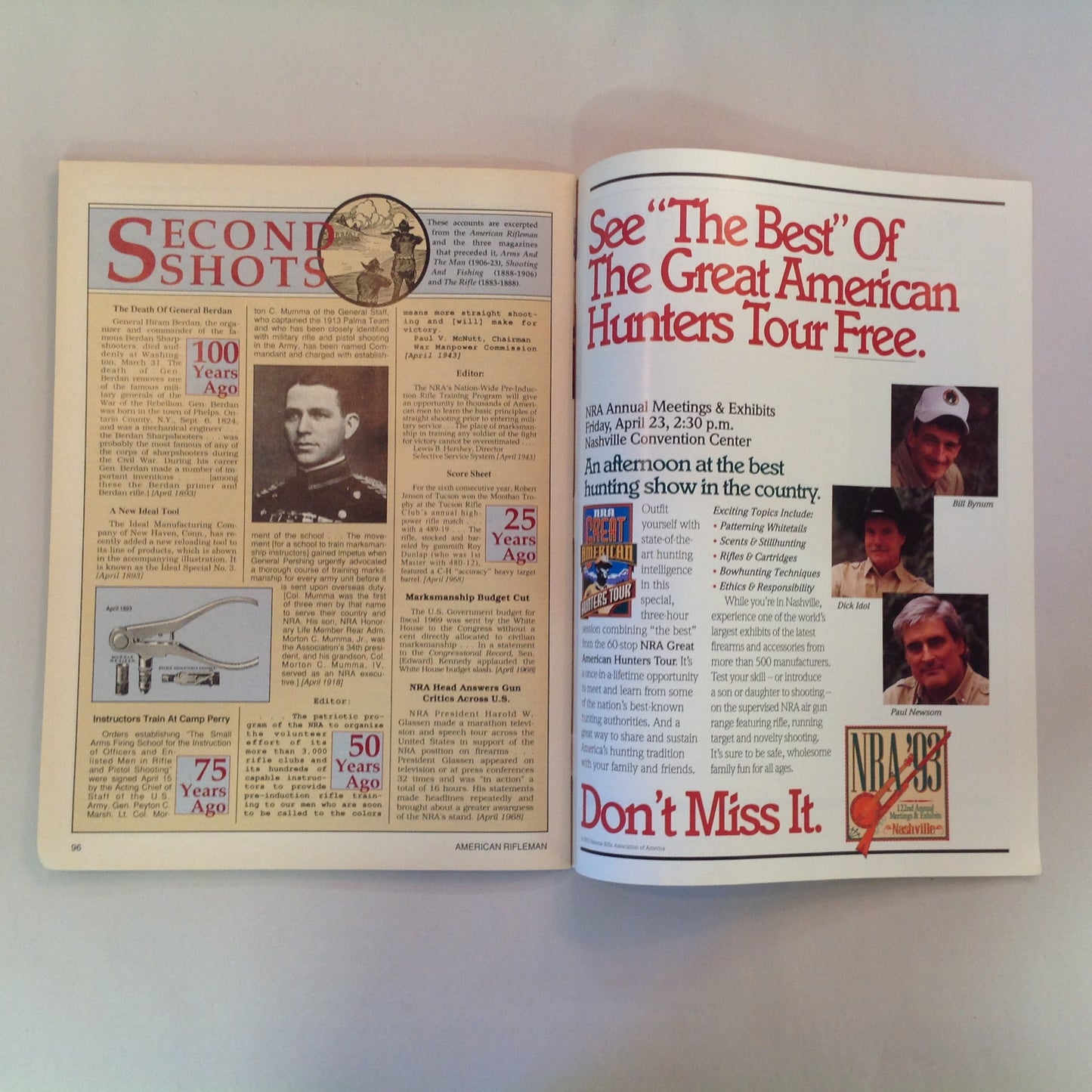 Vintage Apr 1993 American Rifleman Magazine 3 Million Strong NRA