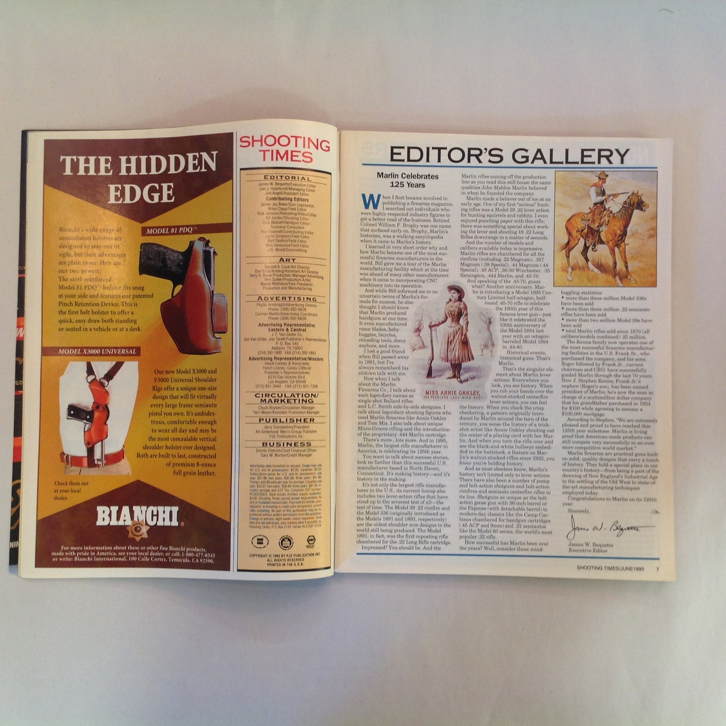 Vintage Jun 1995 Shooting Times Magazine A Shooting Sports Spectacular 35 Years 1960-1995