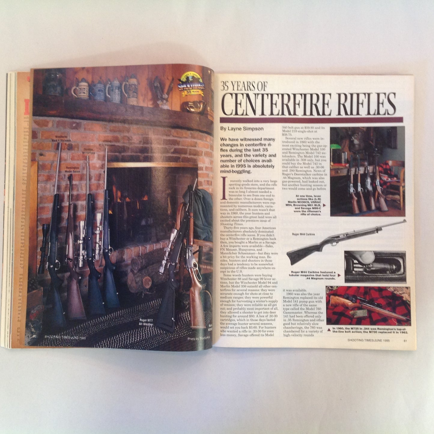 Vintage Jun 1995 Shooting Times Magazine A Shooting Sports Spectacular 35 Years 1960-1995