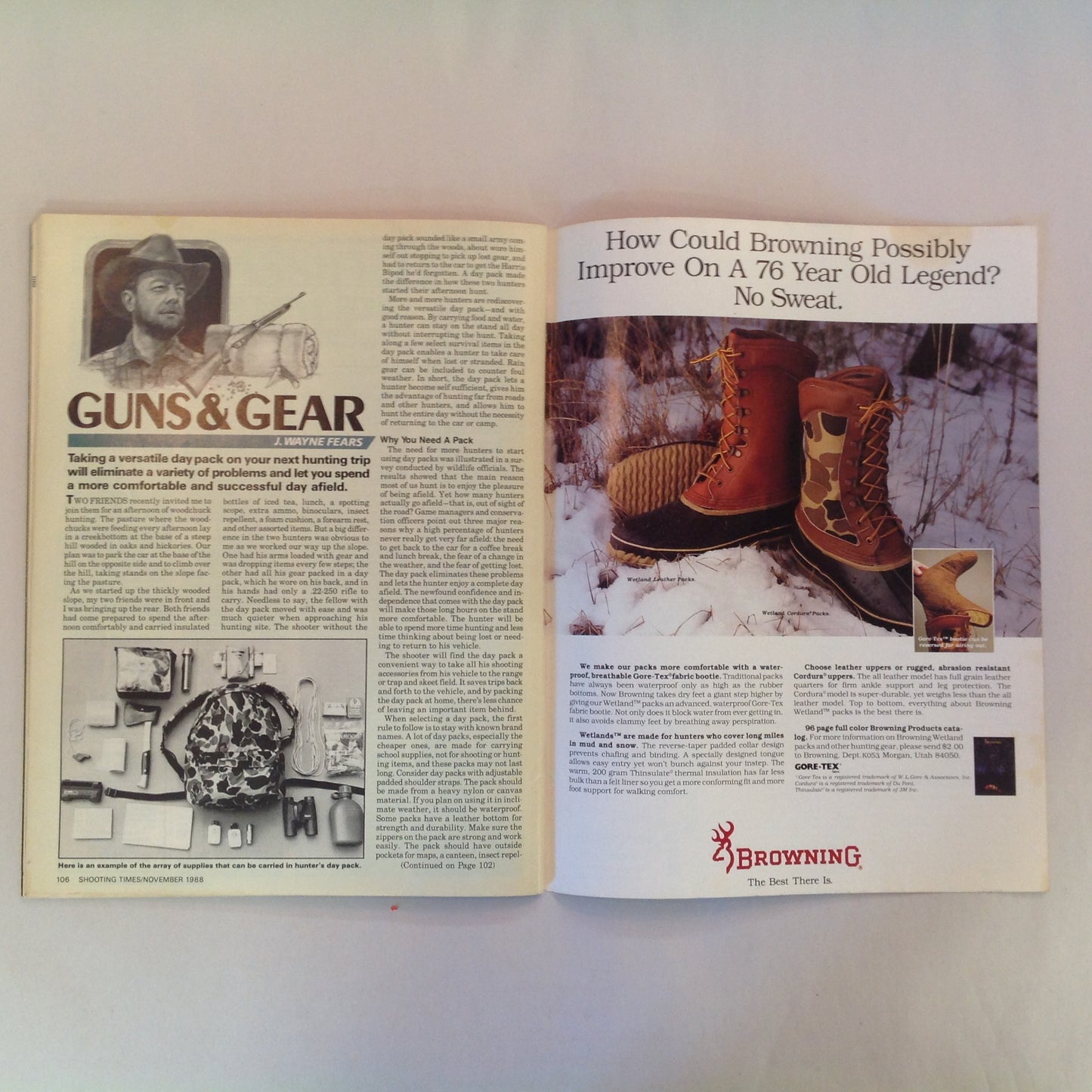 Vintage Nov 1988 Shooting Times Magazine Ruger's Synthetic Stainless .22 Bolt Rifle Ruger's First Five Shot .38 Special