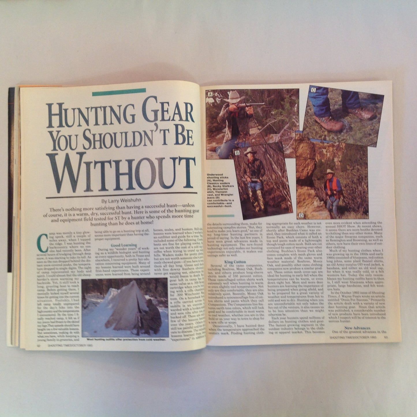 Vintage Oct 1993 Shooting Times Magazine Special Rifle/Handgun Round Up Stainless .22 Auto Pistols Unbeatable Gear to Battle the Weather