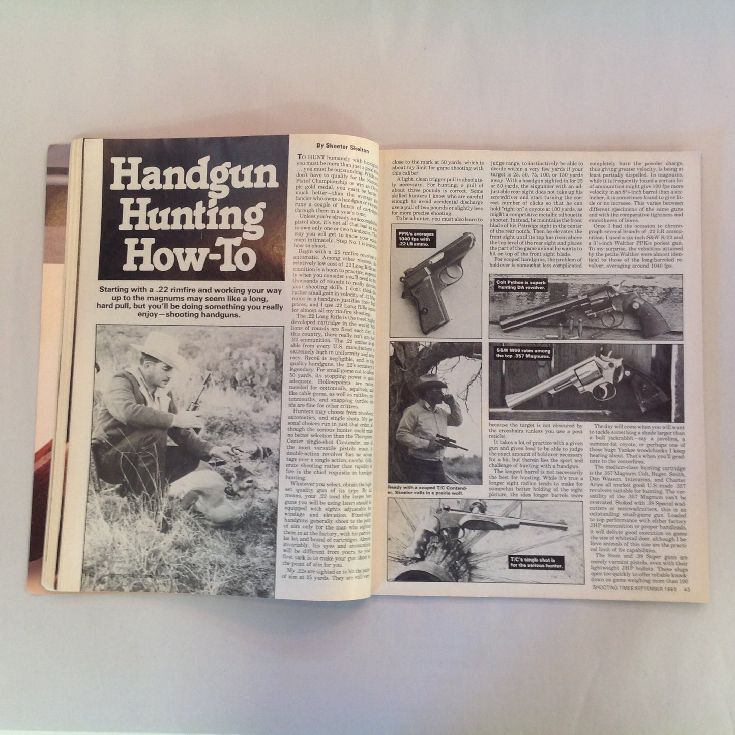 Vintage Sep 1983 Shooting Times Magazine 1st Annual Hunting Special Rifle/Handgun Hunting