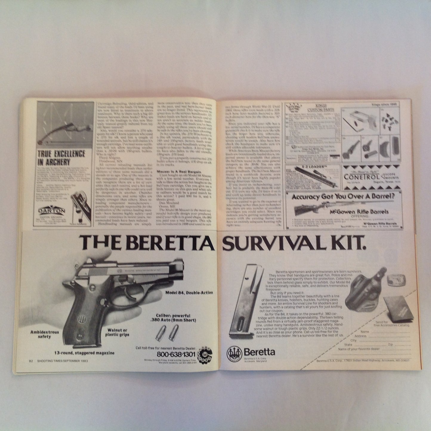 Vintage Sep 1983 Shooting Times Magazine 1st Annual Hunting Special Rifle/Handgun Hunting