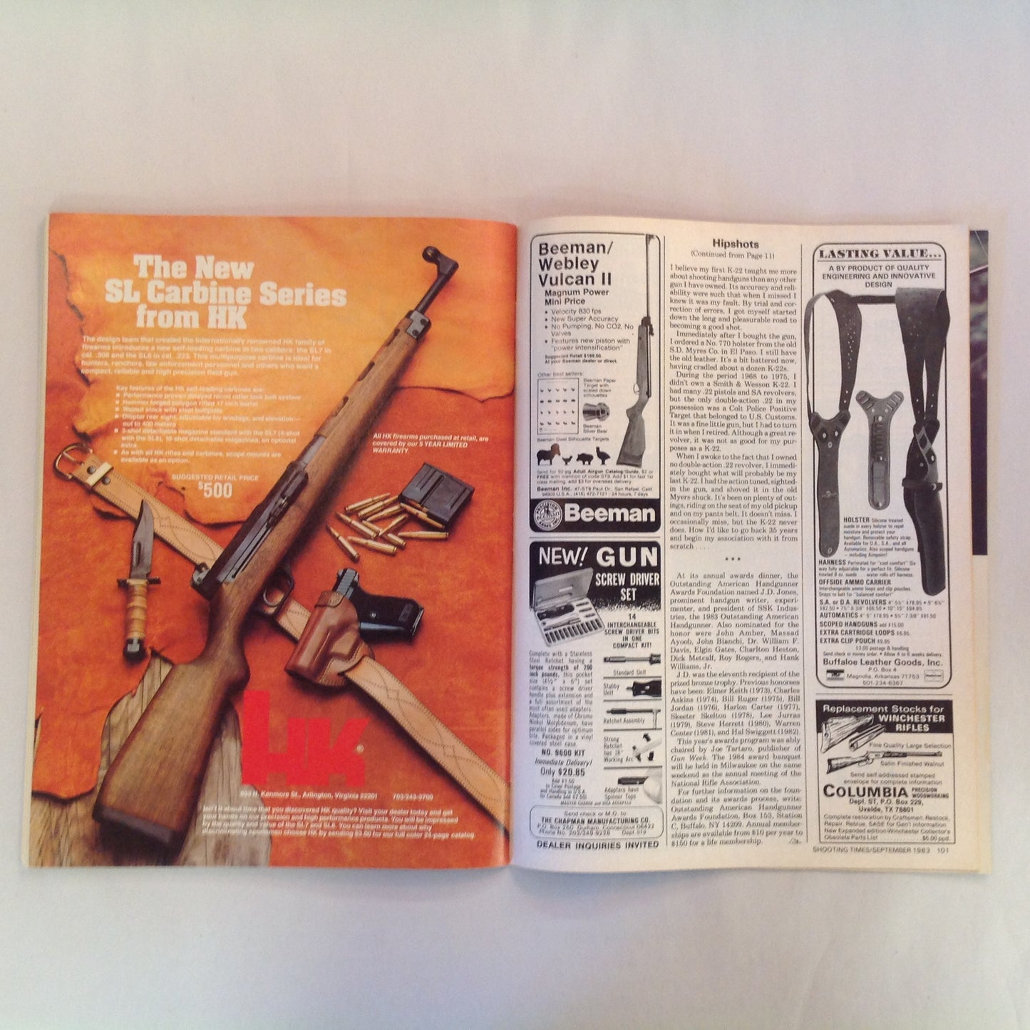 Vintage Sep 1983 Shooting Times Magazine 1st Annual Hunting Special Rifle/Handgun Hunting
