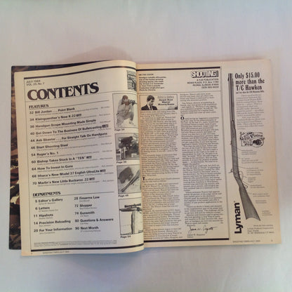 Vintage Jul 1984 Shooting Times Magazine Handgun Silhouette Ruger's No. 1 Rifles Handgun Scope Mounting Bishop Model Ten
