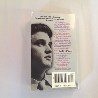 Vintage 1985 Mass Market Paperback Elvis: The Final Years Jerry Hopkins