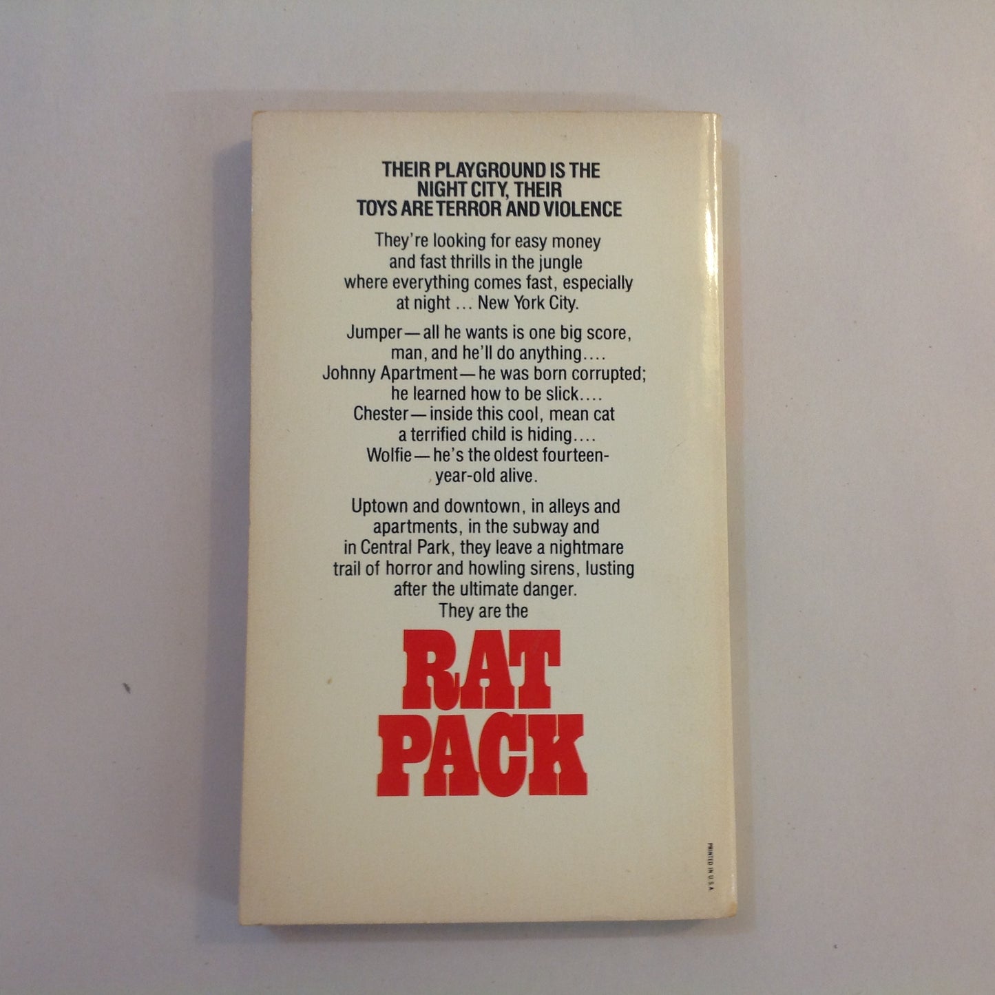 Vintage 1975 Mass Market Paperback RAT PACK Shane Stevens