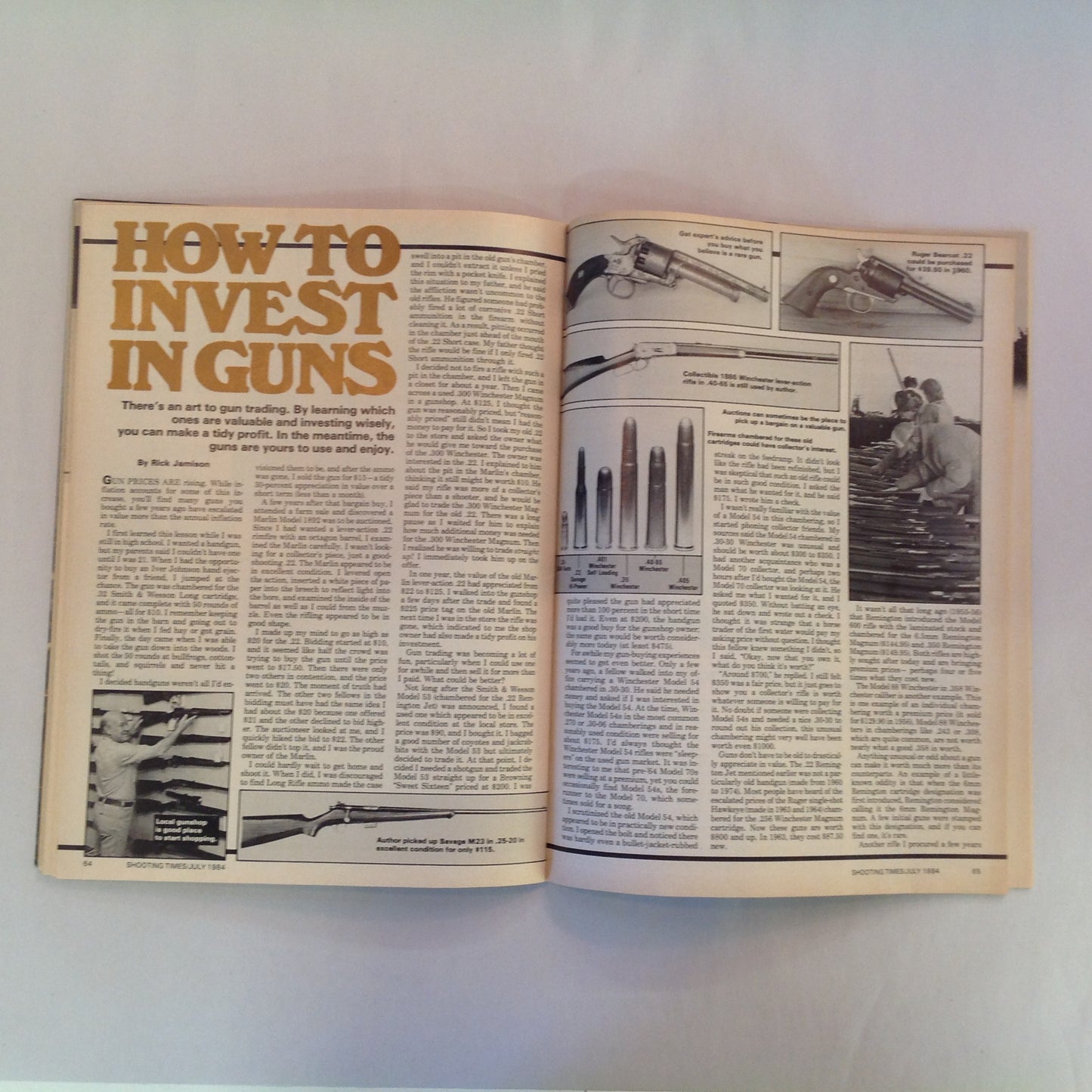 Vintage Jul 1984 Shooting Times Magazine Handgun Silhouette Ruger's No. 1 Rifles Handgun Scope Mounting Bishop Model Ten