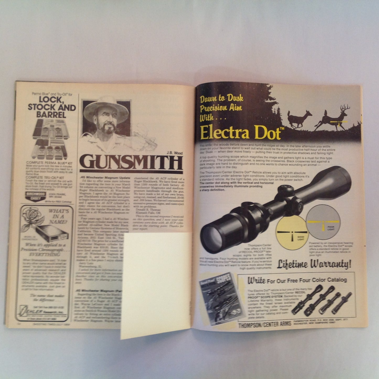 Vintage Jul 1984 Shooting Times Magazine Handgun Silhouette Ruger's No. 1 Rifles Handgun Scope Mounting Bishop Model Ten
