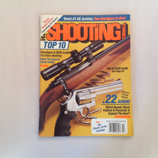 Vintage Oct 1991 Shooting Times Magazine Special Outdoor Section Top 10 Loads for Deer Hunting .22 Ammo