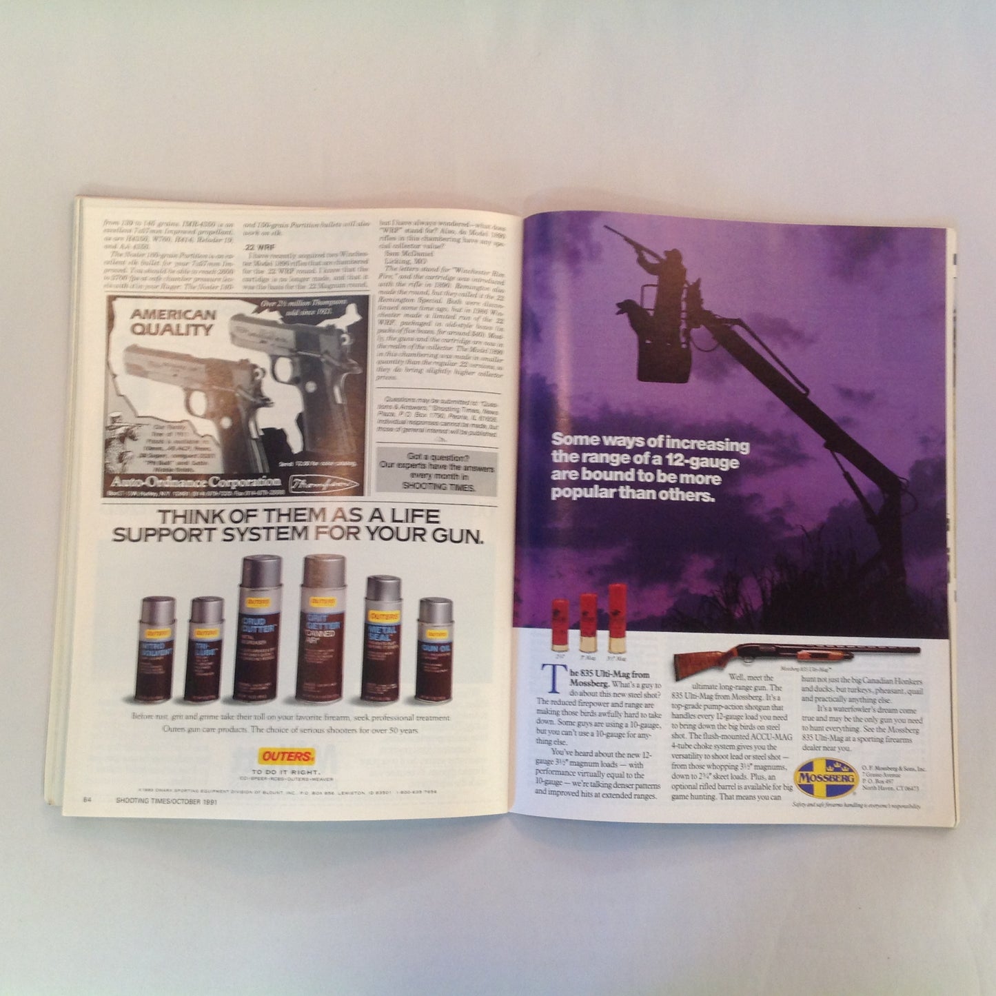 Vintage Oct 1991 Shooting Times Magazine Special Outdoor Section Top 10 Loads for Deer Hunting .22 Ammo
