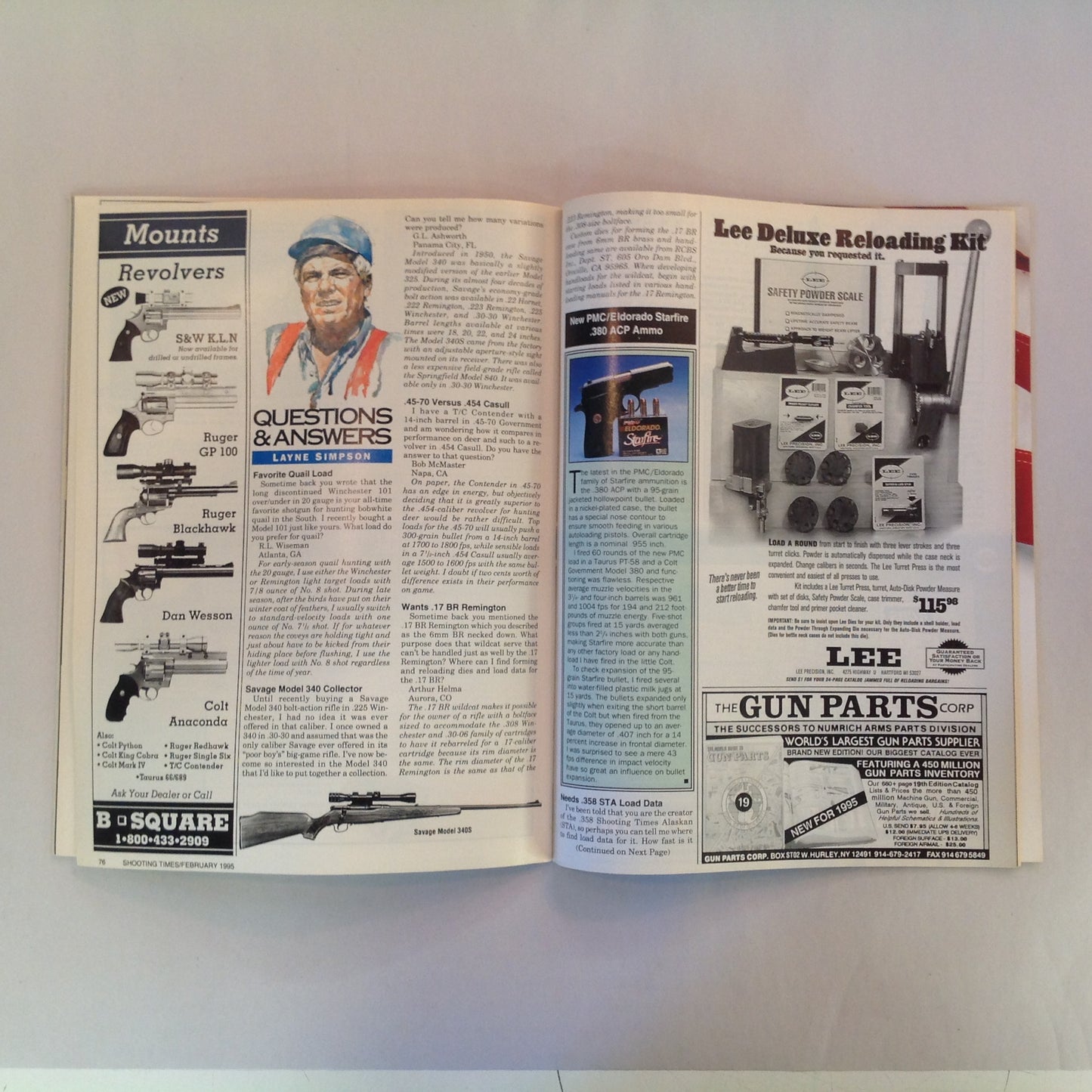 Vintage Feb 1995 Shooting Times Magazine Special Reloading Issue Bolt Rifle of the Century 35 Years Riflescope Breakthroughs