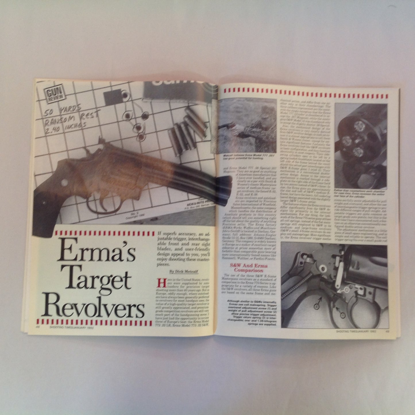 Vintage Jan 1992 Shooting Times .17 Rimfire Magnum Exclusive Report Bolt Rifle "Go Anywhere" Kit Guns