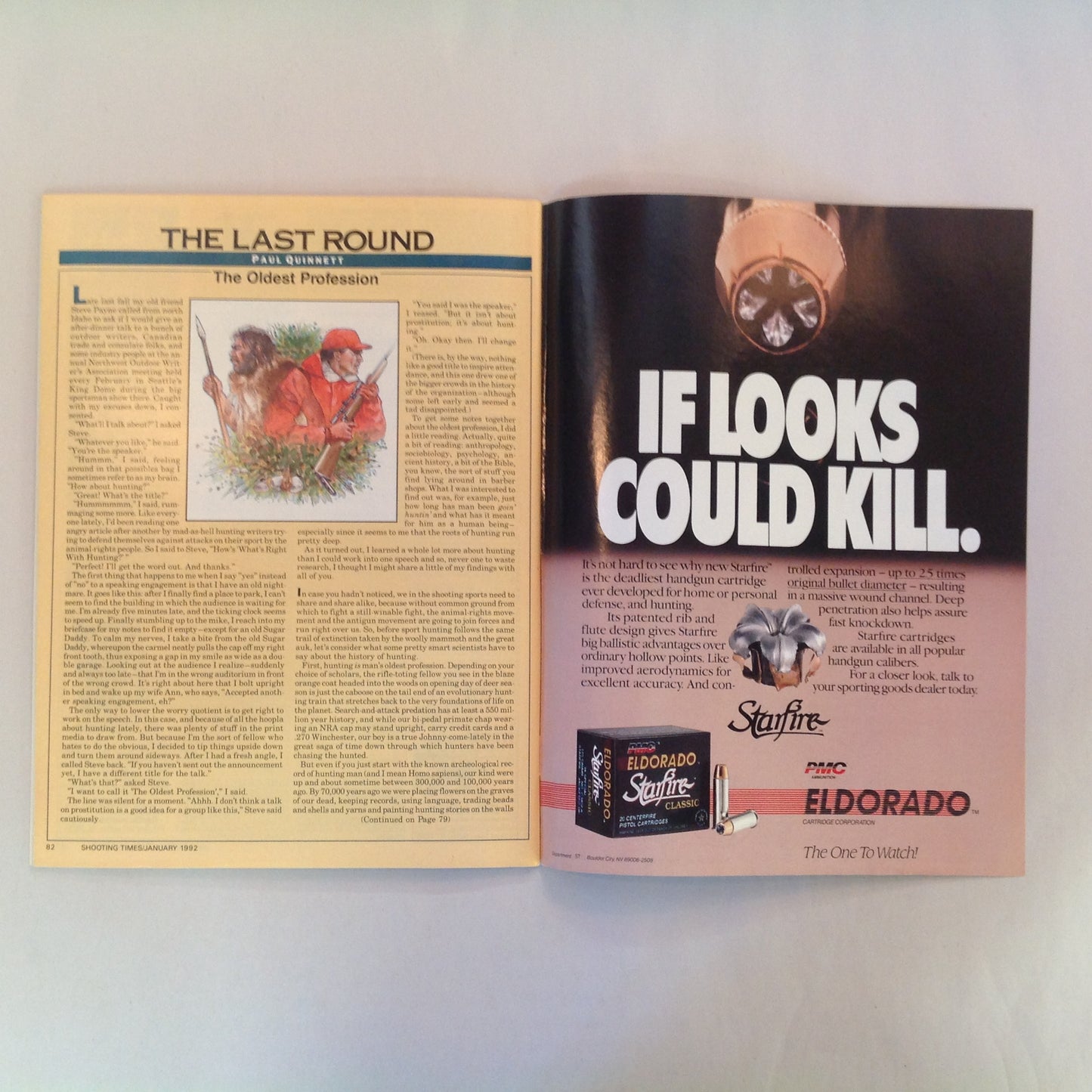 Vintage Jan 1992 Shooting Times .17 Rimfire Magnum Exclusive Report Bolt Rifle "Go Anywhere" Kit Guns