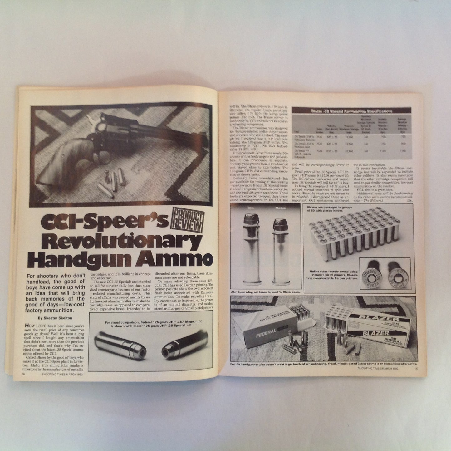 Vintage Mar 1982 Shooting Times Magazine Weaver's Stainless Scope Handloading Bonus: Casting Bullets Abilene Single Action Six Guns
