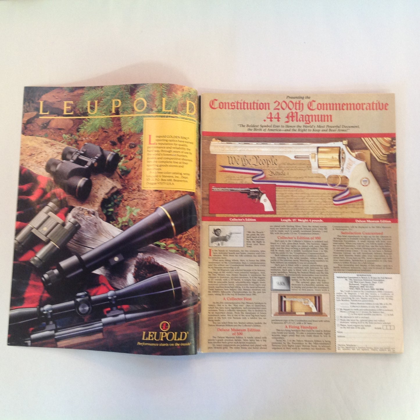 Vintage Oct 1987 Shooting Times Magazine Ruger's Biggest Magnum Ever New Government Target Model Woods Cartridges