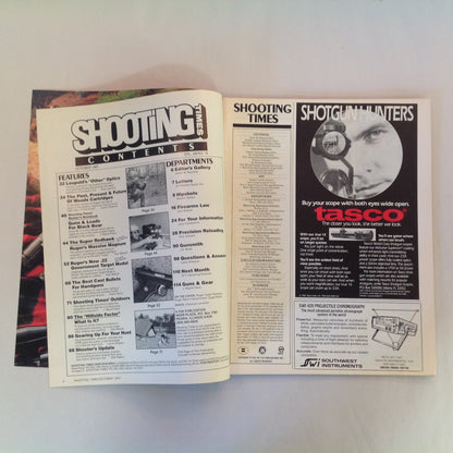 Vintage Oct 1987 Shooting Times Magazine Ruger's Biggest Magnum Ever New Government Target Model Woods Cartridges