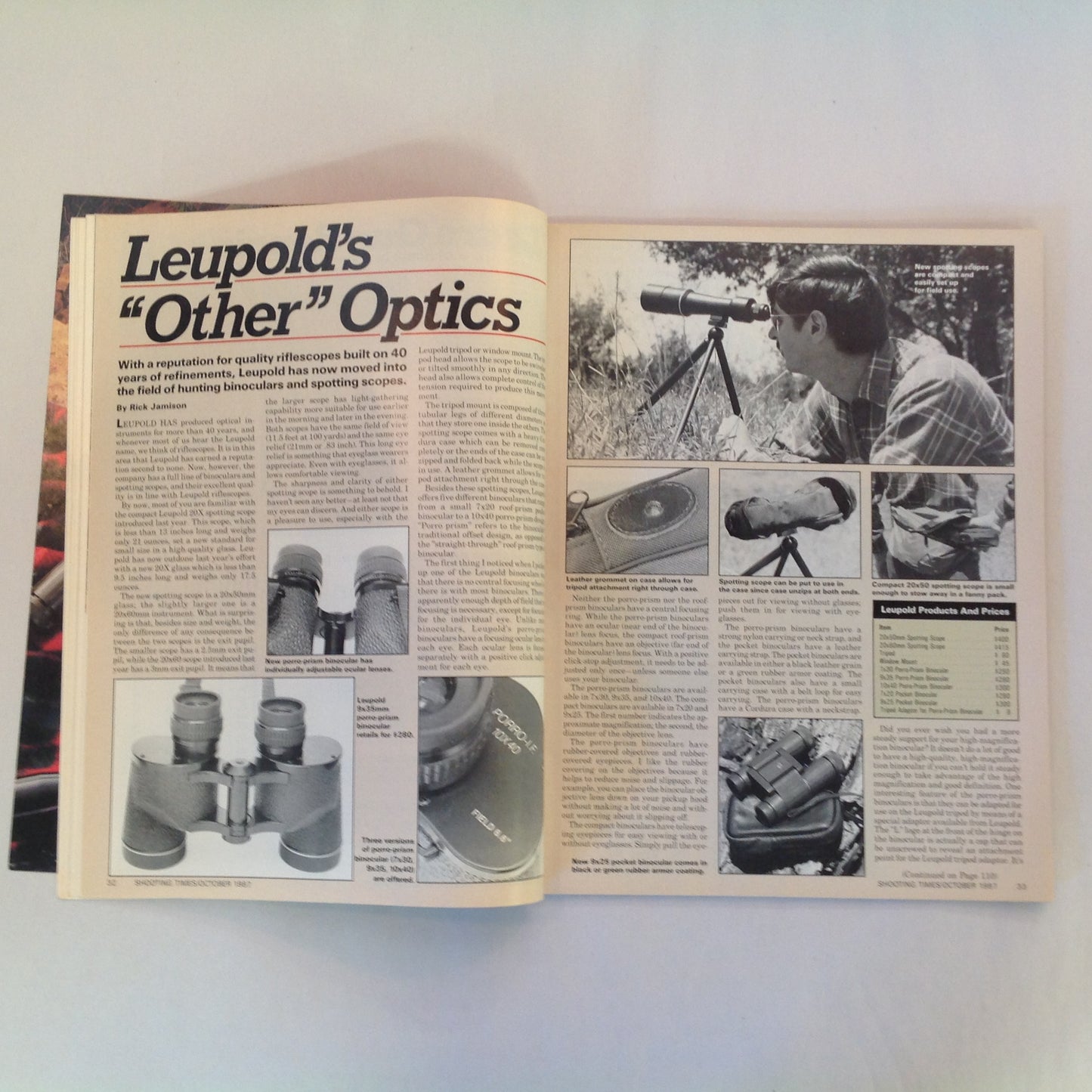 Vintage Oct 1987 Shooting Times Magazine Ruger's Biggest Magnum Ever New Government Target Model Woods Cartridges