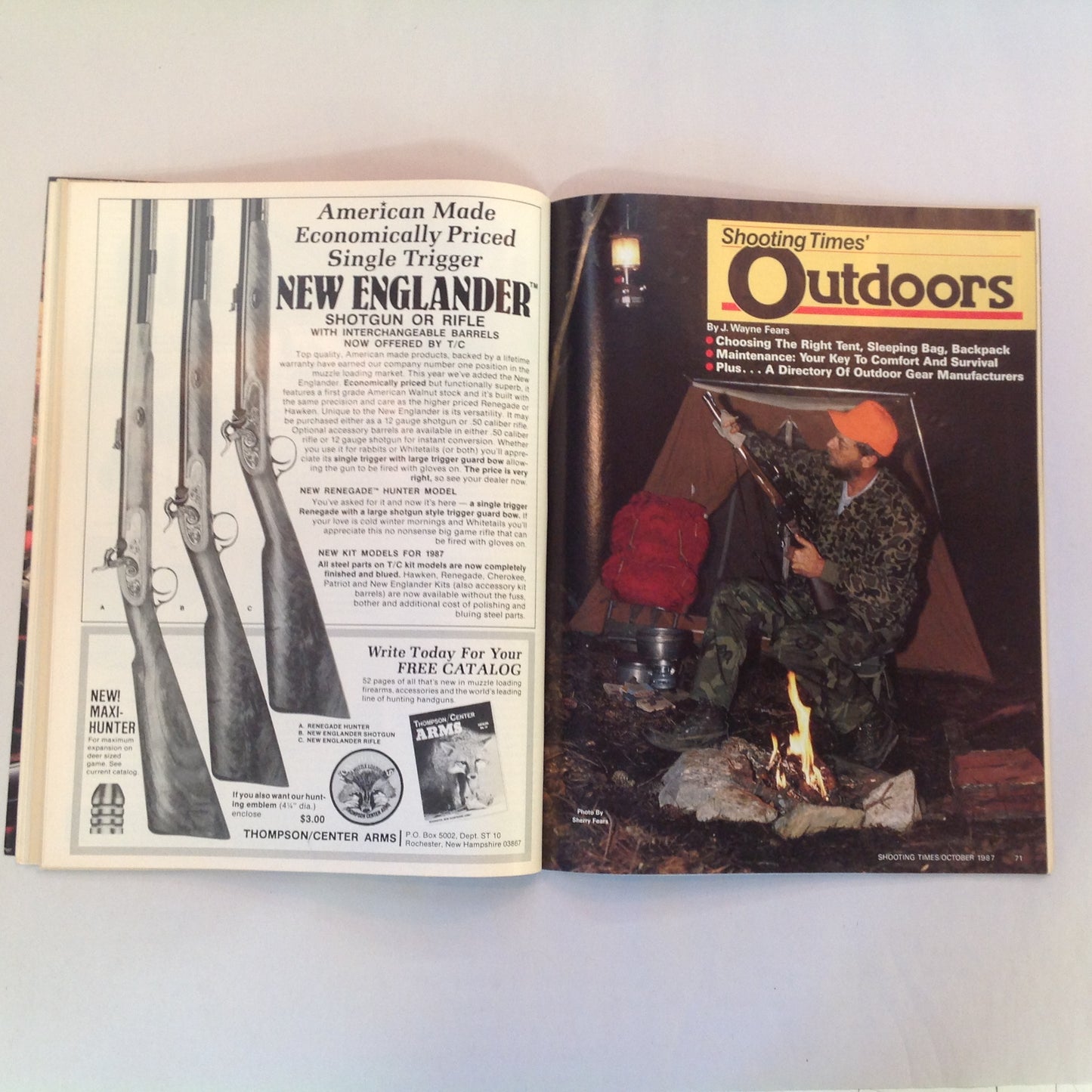 Vintage Oct 1987 Shooting Times Magazine Ruger's Biggest Magnum Ever New Government Target Model Woods Cartridges