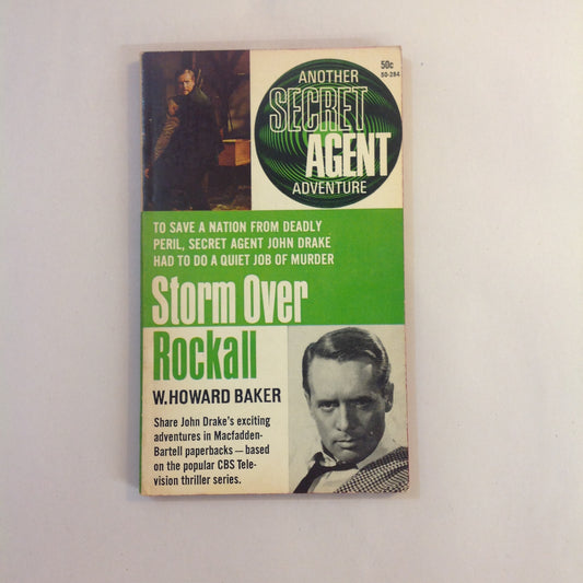 Vintage 1966 Mass Market Paperback Another Secret Agent Adventure: Storm Over Rockall W. Howard Baker McFadden First