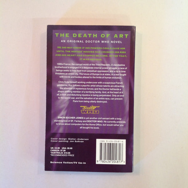 Vintage 1996 MM Paperback The New Doctor Who Adventures: The Death of Art