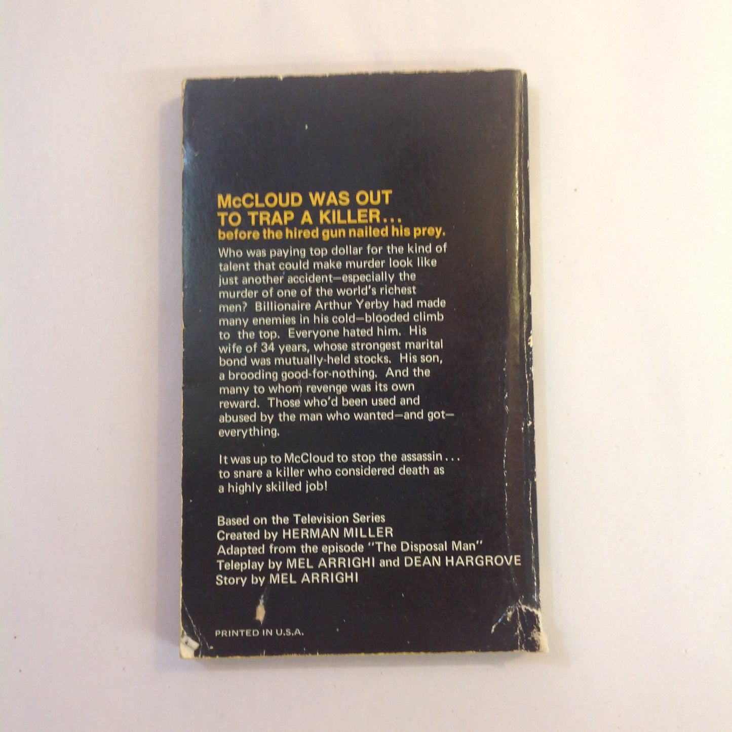 Vintage 1973 Mass Market Paperback McCloud Collin Wilcox First Award Books