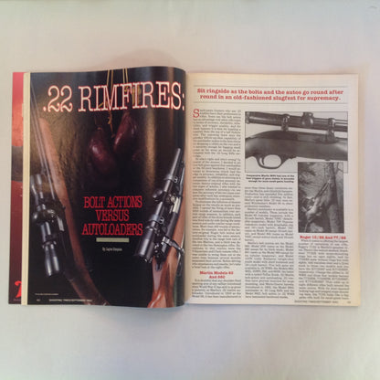 Vintage Sep 1992 Shooting Times Magazine .41 Magnum .22 Bolt Vs Auto .358 Shooting Times Alaskan Special Report: Handgun Hunting Holsters