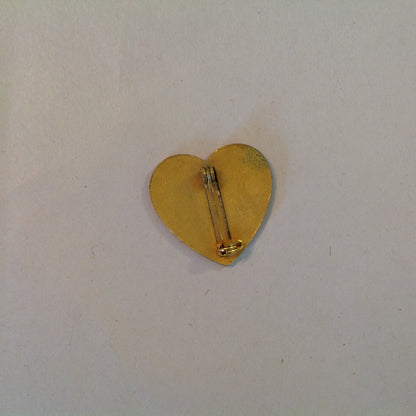 Vintage Small Enamel Heart-Shaped Boy Scouts of America Pin Be Prepared Eagle Fleur-de-Lis