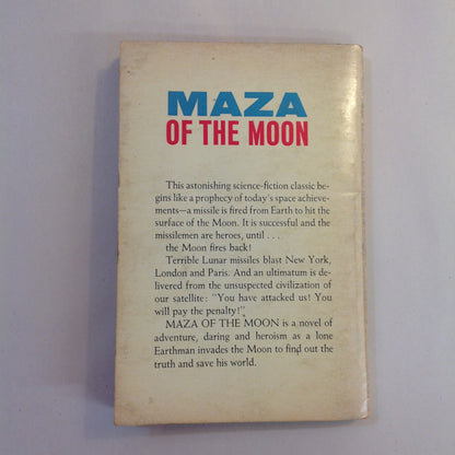 Vintage 1965 Mass Market Paperback Maza of the Moon Otis Adelbert Kline First ACE