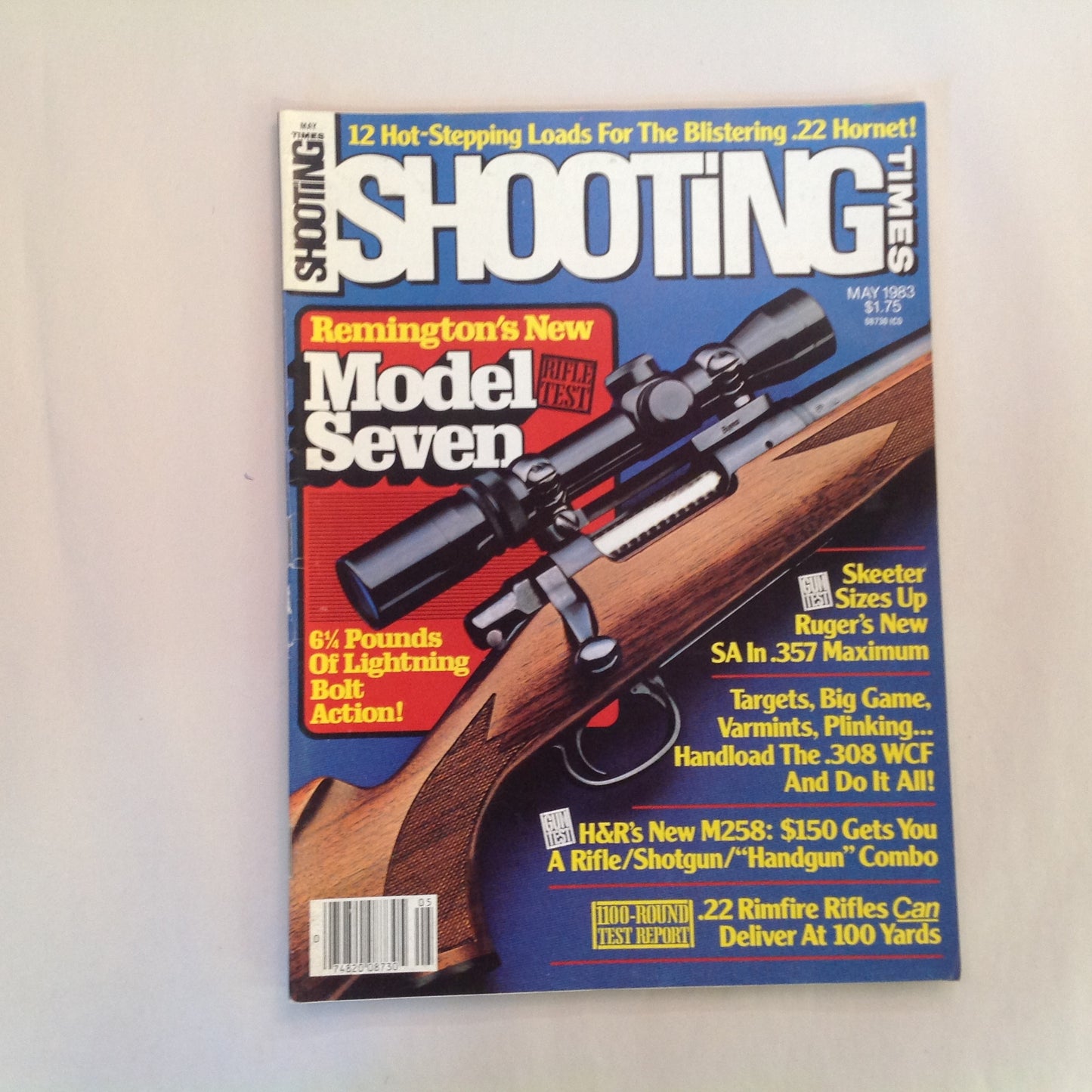 Vintage May 1983 Shooting Times Magazine Remington's New Model Seven .308 WCF Handloading 1100 Round Test Report