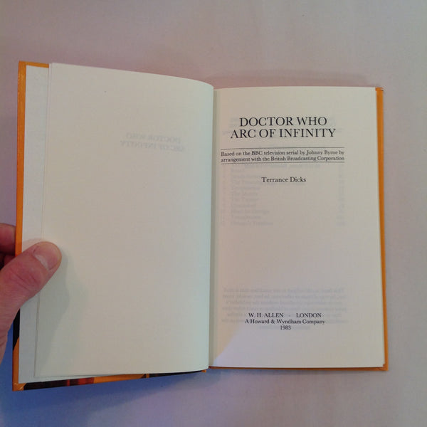 Vintage 1983 Hardcover Doctor Who: Arc of Infinity Terrance Dicks