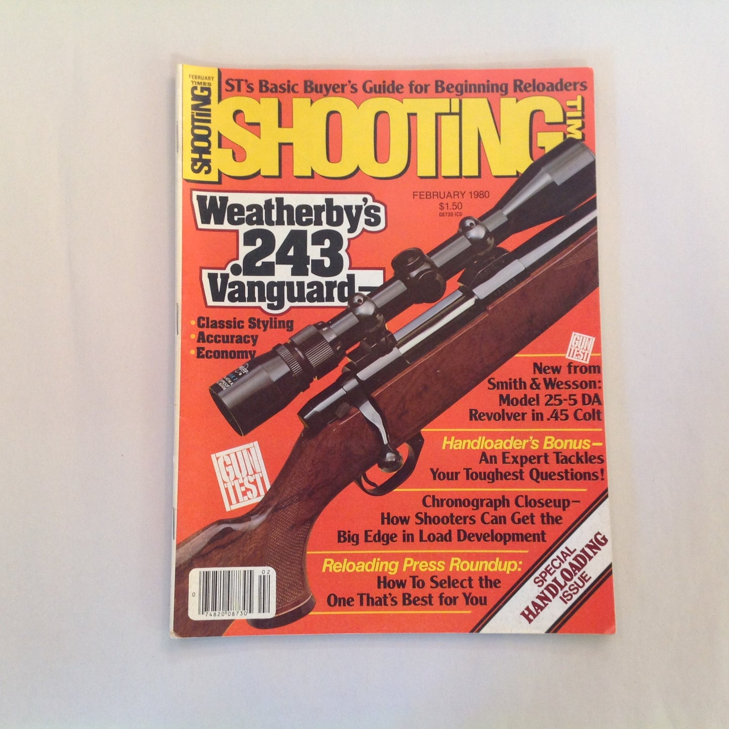 Vintage Feb 1998 Shooting Times Magazine Weatherby's .243 Vanguard Smith & Wesson Model 25-5 Handloader's Bonus Special Issue