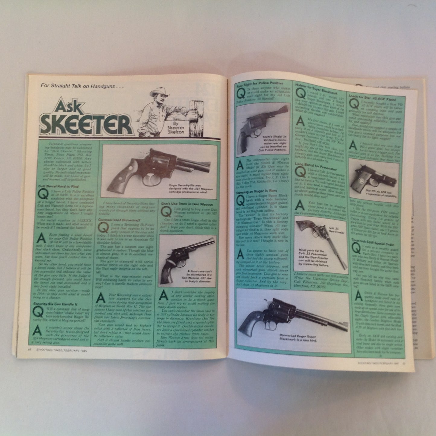 Vintage Feb 1998 Shooting Times Magazine Weatherby's .243 Vanguard Smith & Wesson Model 25-5 Handloader's Bonus Special Issue