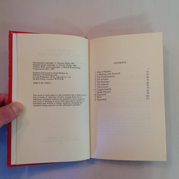 Vintage 1983 Hardcover Doctor Who: Four to Doomsday