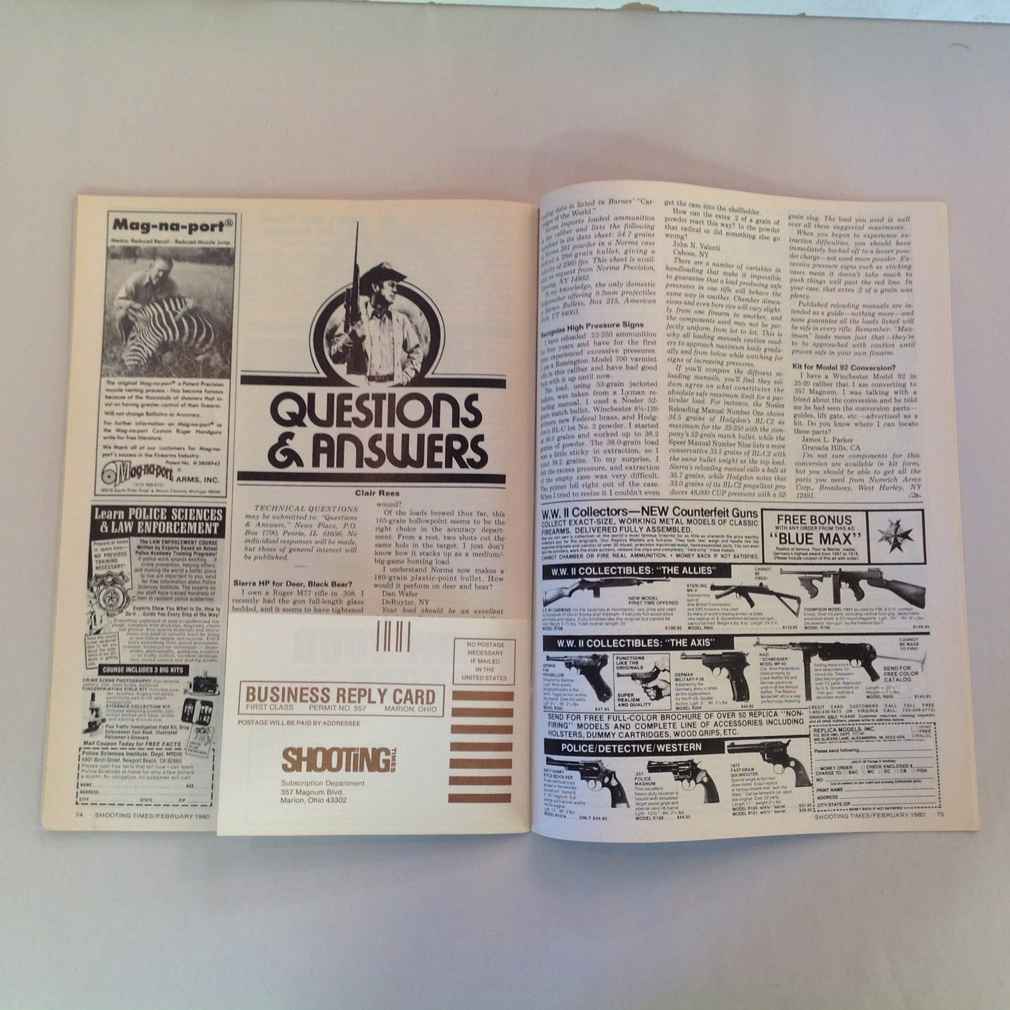 Vintage Feb 1998 Shooting Times Magazine Weatherby's .243 Vanguard Smith & Wesson Model 25-5 Handloader's Bonus Special Issue